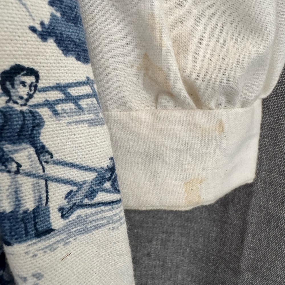 Vintage Girls Cotton 2 Piece Dress Pinafore Toile Spring Exceptional Quality - Picture 7 of 13